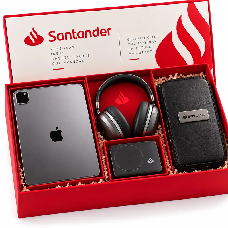 Ejemplo de box personalizado con identidad de Santander
